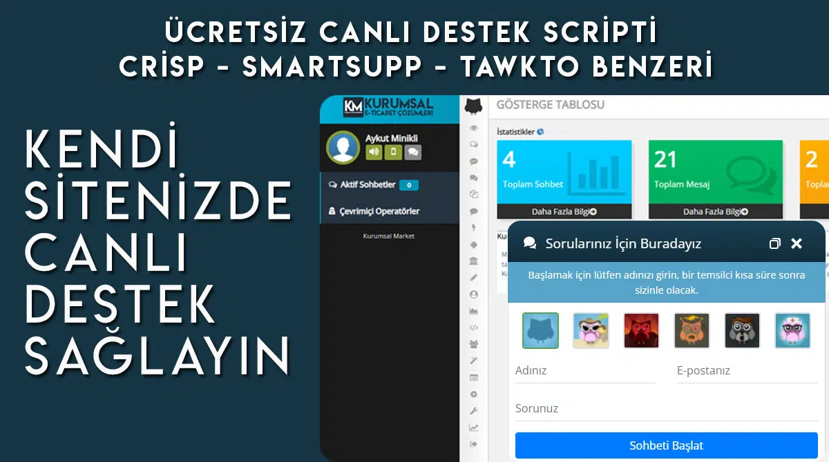 Ücretsiz Canlı Destek Scripti